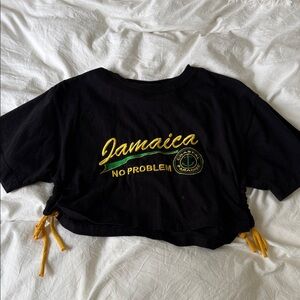 Jamaica Crop Top with Yellow Ties